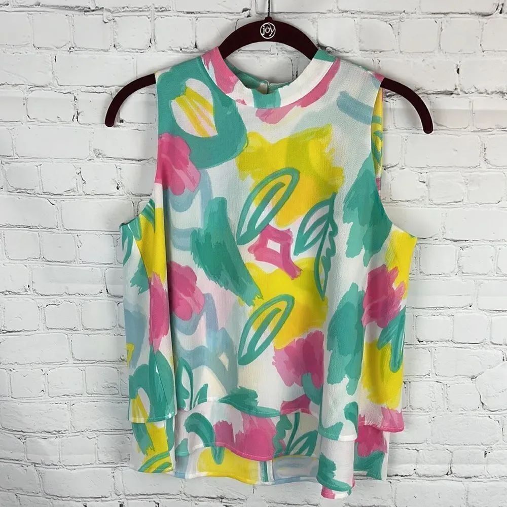 Mud Pie Women Painterly Pastel Eleanor Top